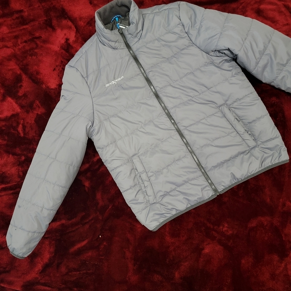 Grey ZeroXposur Winter Puffy Ski Jacket, Large